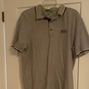 Boss Men's Light Gray Polo Shirt